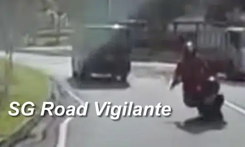 Motorcyclist performs 'invisible pylon slalom course' along Fajar Road