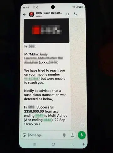 ‘I won’t let you contact DBS’: 70-year-old man’s phone controlled remotely by scammers