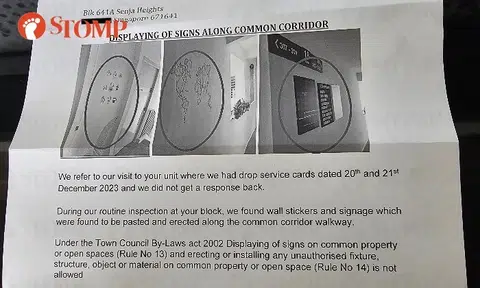 Senja resident asked to remove corridor decorations by town council: 'We can't make HDB more vibrant?'