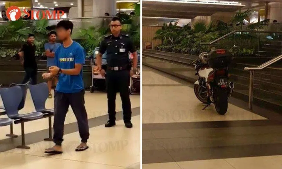 25-year-old man arrested after riding his motorcycle into Changi Airport T2
