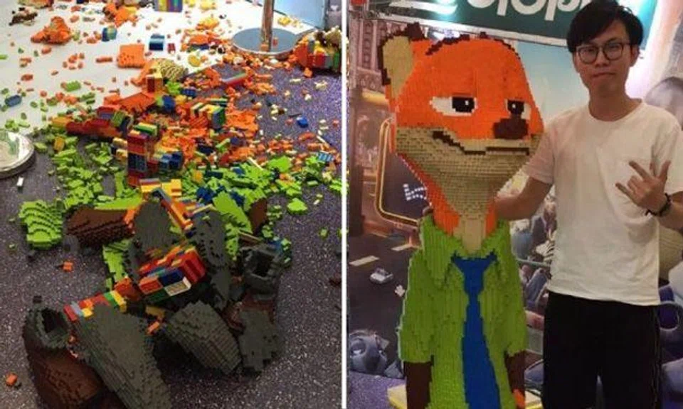 Kid destroys $20,000 sculpture just one hour after LEGO expo opens in China
