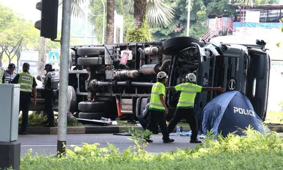 Driver dies after being pinned under his lorry in Tuas accident with car