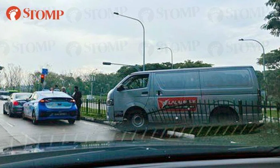 Taxi driver, 73, taken to hospital after accident with van and car in Tampines