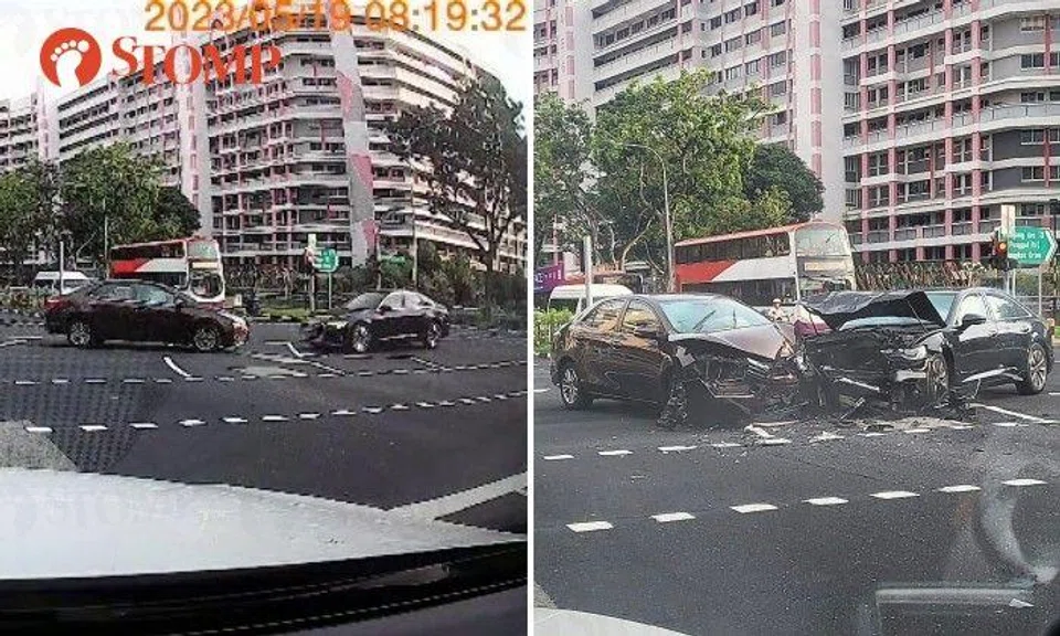 A Stomper shared a dash cam video of the collision at 8.19am.