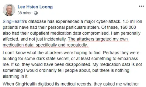 Personal info of 1.5m SingHealth patients, including PM Lee, stolen in S'pore's most serious cyber attack
