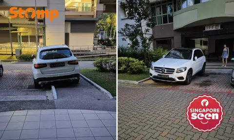 mercedes parking recklessly