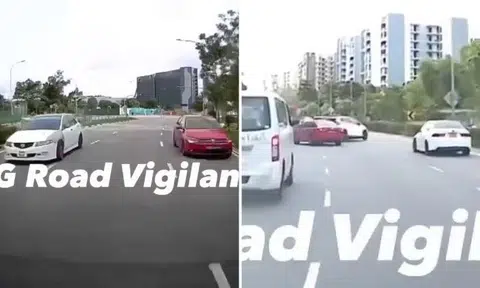 A video of the accident was posted by SG Road Vigilante.