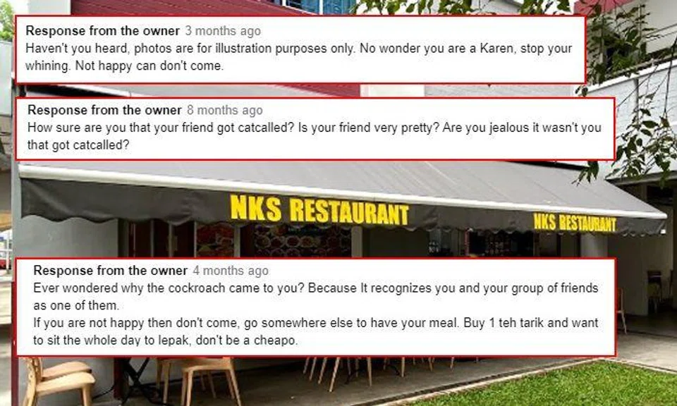 Choa Chu Kang restaurant gives snarky replies to bad reviews, pisses customers off