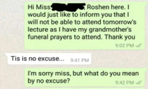 Dead grandmother is 'not a good reason to skip school' -- and teacher continues to ask for evidence with no condolences offered