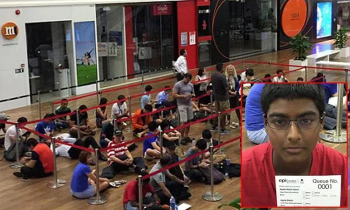 Fans queue up overnight for Apple Watch: This student is first in line ...
