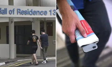 NTU Hall of Residence 13, man attempting to film female students showering