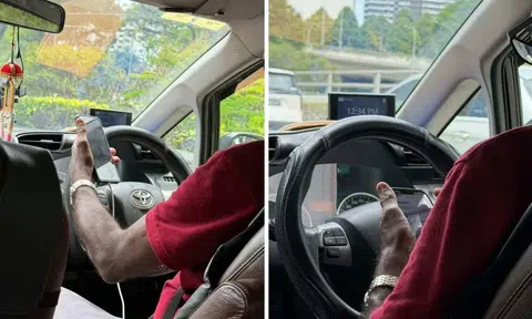 grab driver use phone