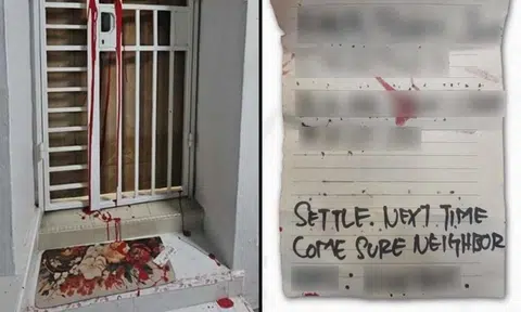 Man arrested for loanshark harassment at Chai Chee Street, 6 tins of paint seized