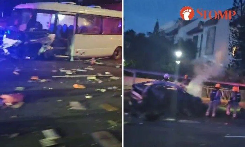 Sharing a video of the accident's aftermath, Stomper Eugene said: "We drove past right after they put out the fire."