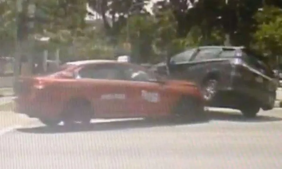 Taxi beats red light and crashes into Toyota