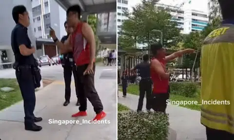Man spat at a policemen