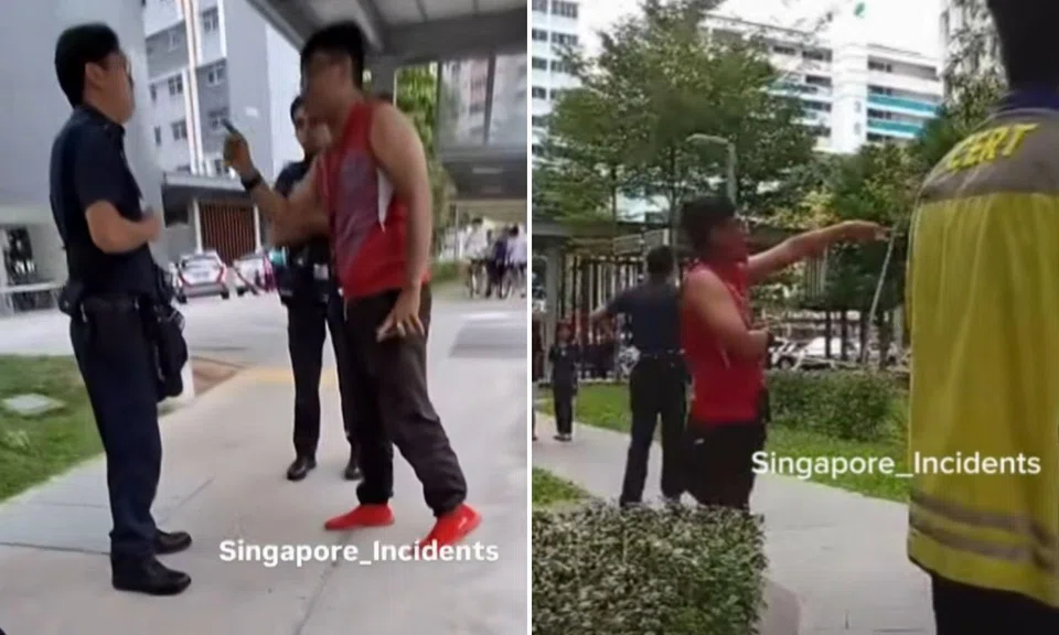 Man spat at a policemen