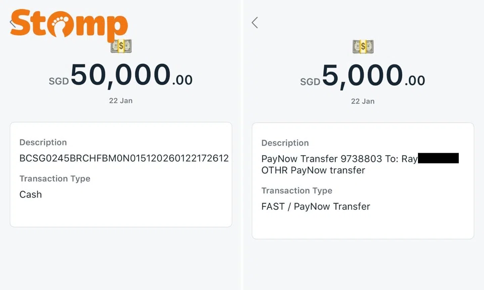 The Stomper took out $50,000, handed $25,000 to Ray and kept $25,000 for her own expenses. She transferred another $5,000 to his bank account, lending him a total of $30,000.