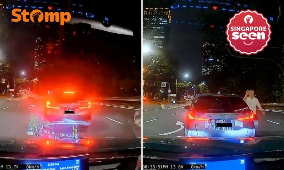 PHV driver stops in middle of Rochor Road after getting high-beamed, gets out of car to scold cabby with Hokkien vulgarities 