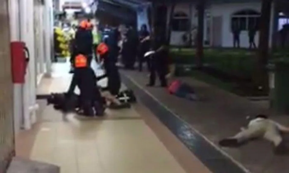 Shootout at Beach Road? No, it was a police exercise