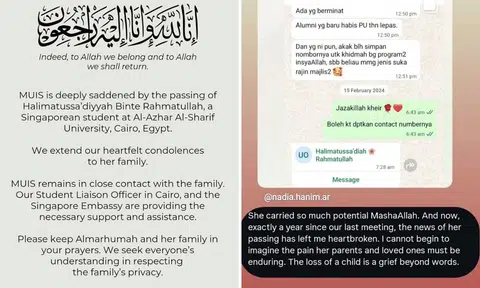 Tributes pour in for 20-year-old Singaporean woman who died while studying in Egypt