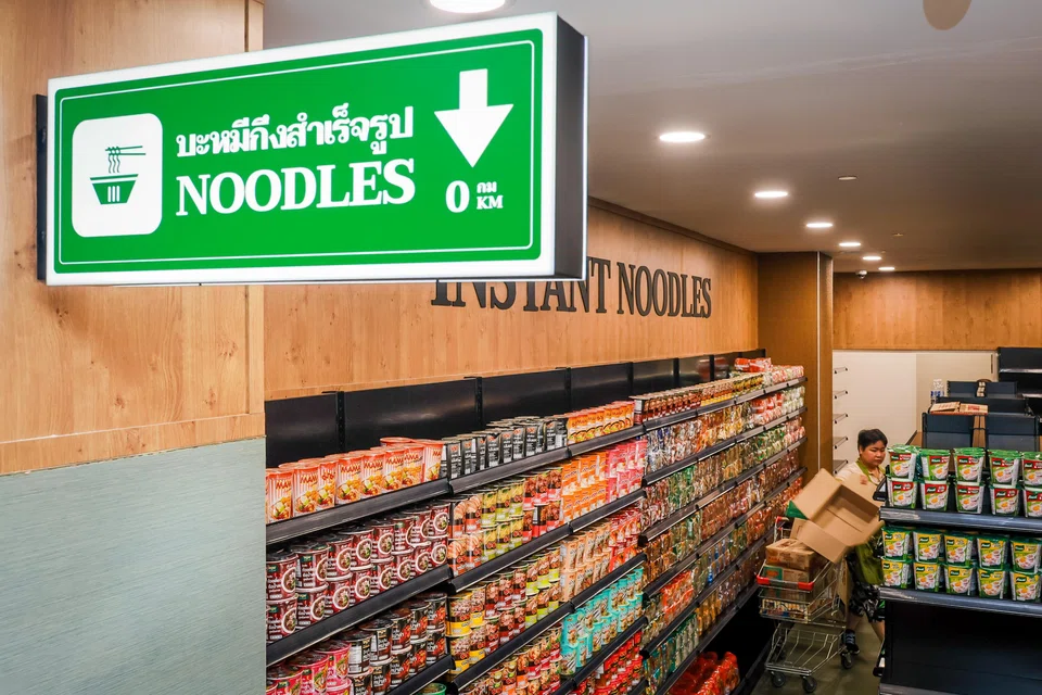 The new Thai Market at Jurong Point will carry instant noodles, snacks, sauces and spice pastes. Customers can buy and try cup noodles in-house, using the hot water dispenser.