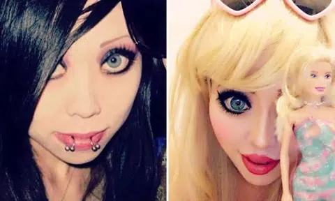 Dramatic is an understatement for goth girl's transformation into human Barbie