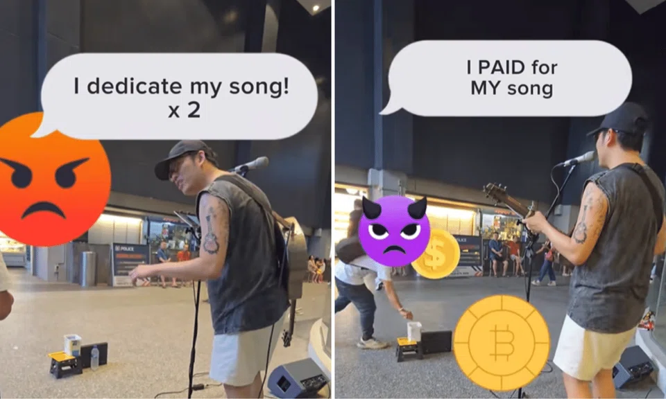 busker vs disruptive member of public clementi mall