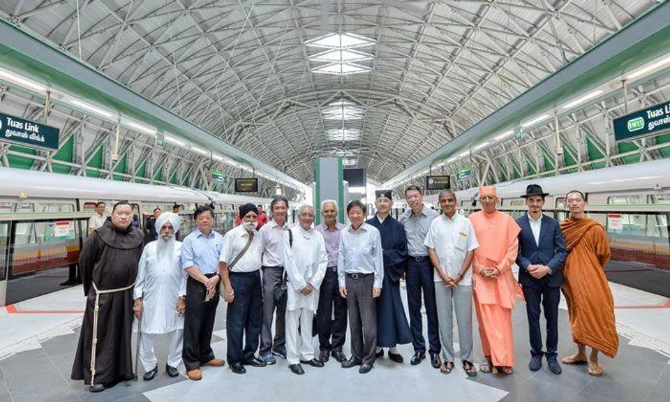Transport Minister Khaw Boon Wan joins 9 religious leaders to bless new Tuas West Extension