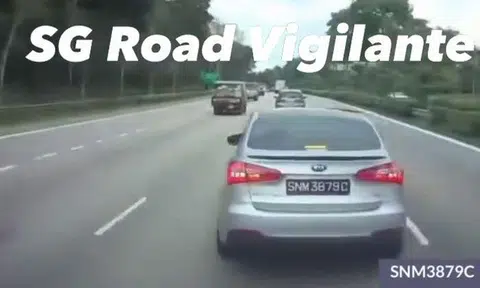 Kia driver plays braking game on SLE, tries to block other vehicle and almost causes accident