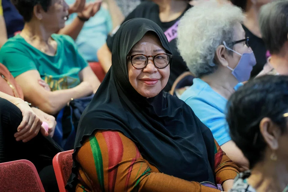 Ms Ijah Yatim, 73, at a healthy eating talk held at Boon Lay Community Centre on Oct 8.