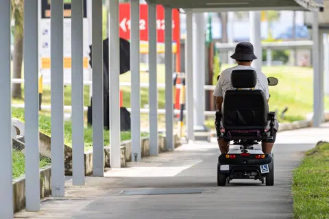 The speed limit for mobility scooters and other types of motorised personal mobility aids will be reduced to 6kmh from 10kmh.