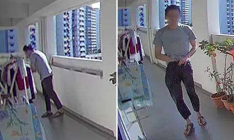 Man in Choa Chu Kang stuffs woman's lingerie into his pants -- then returns them after spotting camera