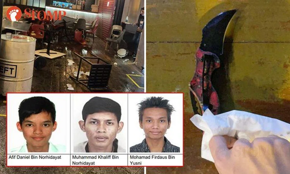 7 arrested for rioting and rash act after knife fight at Circular Road restaurant, police looking for 3 others