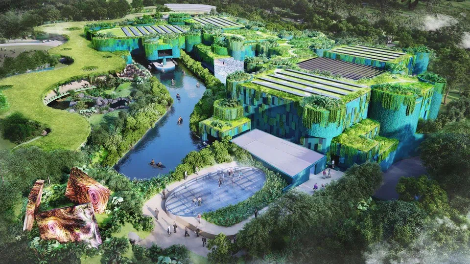 An artist’s impression showing teamLab’s upcoming museum at Wetlands by the Bay. PHOTO: GARDENS BY THE BAY