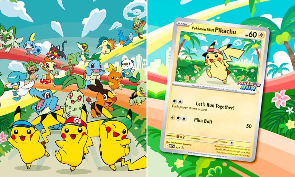 Pokémon run Singapore, Pikachu card, Pokémon 30th anniversary