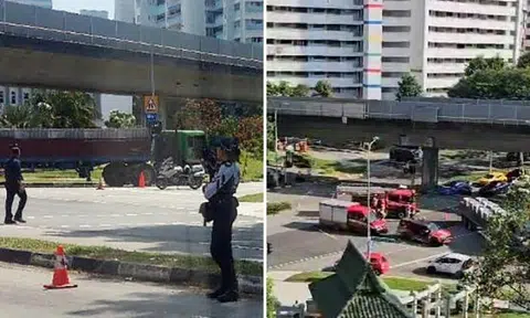 64-year-old woman riding bicycle dies after accident with trailer truck in Tampines, driver arrested