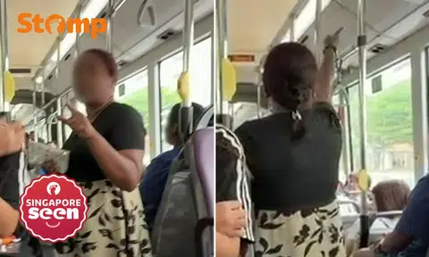 Women argue over loud music on bus