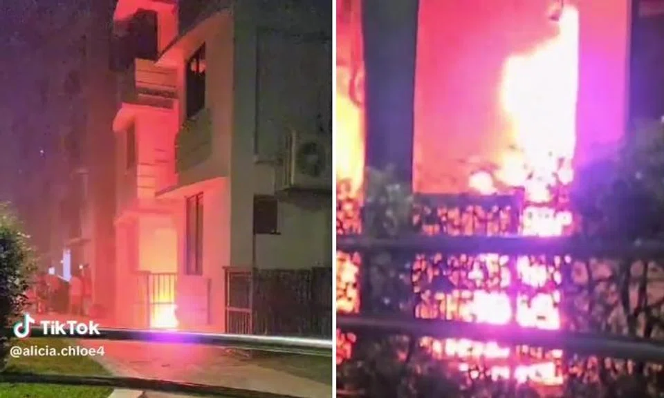 Beo Crescent residents awakened by explosions at 2.25am, rush out to fight fire in their underwear