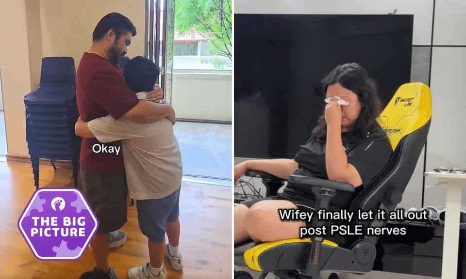 Kids aren't the only ones getting worked up over PSLE results - so are their parents. 