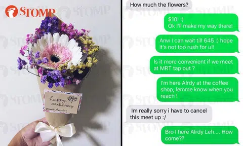 "Cheapo" guy orders $10 bouquet online, asks seller to make it "look big" then cancels 15 min before collection time