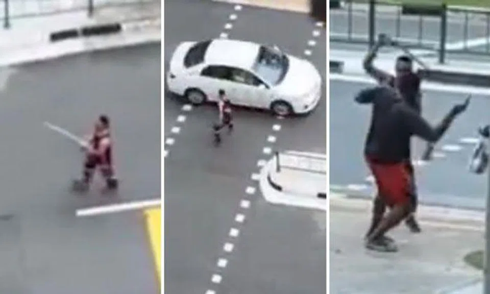 Man wielding sword in Buangkok arrested, at least three cars damaged