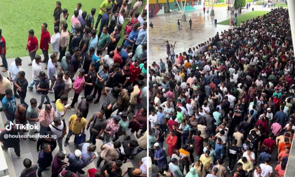 House Of Seafood posted a TikTok video showing thousands queuing outside the building on March 3.