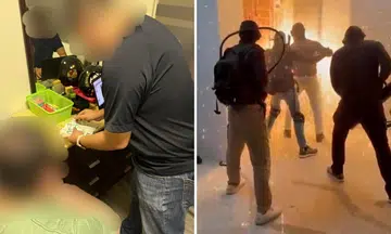 5 men and 1 woman arrested for illegal gambling in simultaneous police raids, over $70k cash seized