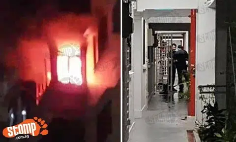 Fire breaks out at Block 4 Sago Lane in the early morning: 2 occupants sent to SGH for smoke inhalation