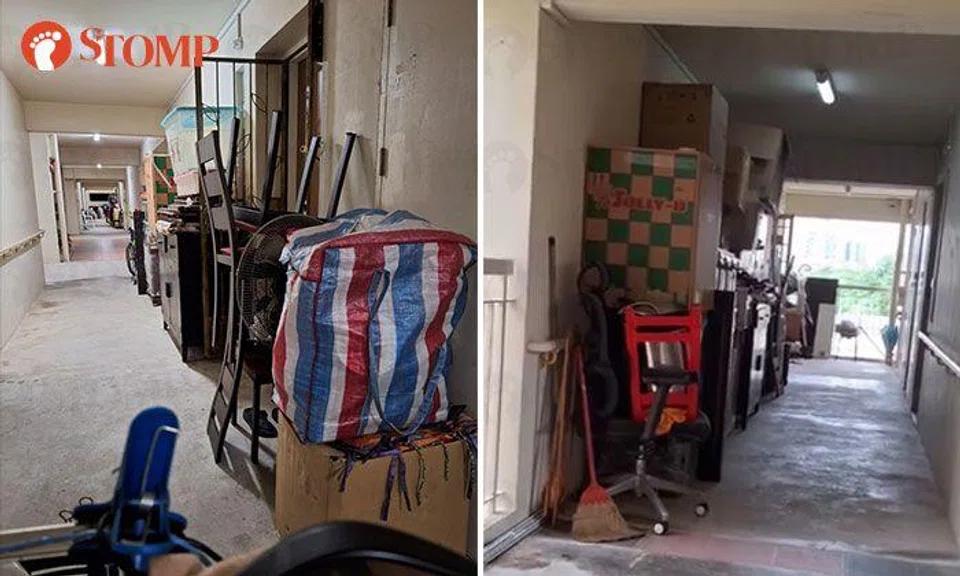 Jurong resident advised to remove items after motorised wheelchair user struggles to move along corridor