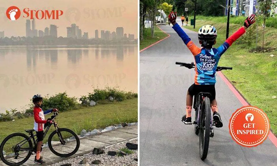 8-year-old boy completes dream of cycling 119km to raise funds for children's cancer research