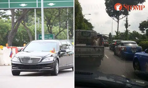 Videos and Photos: Kim Jong Un arrives in S'pore, road closures reported