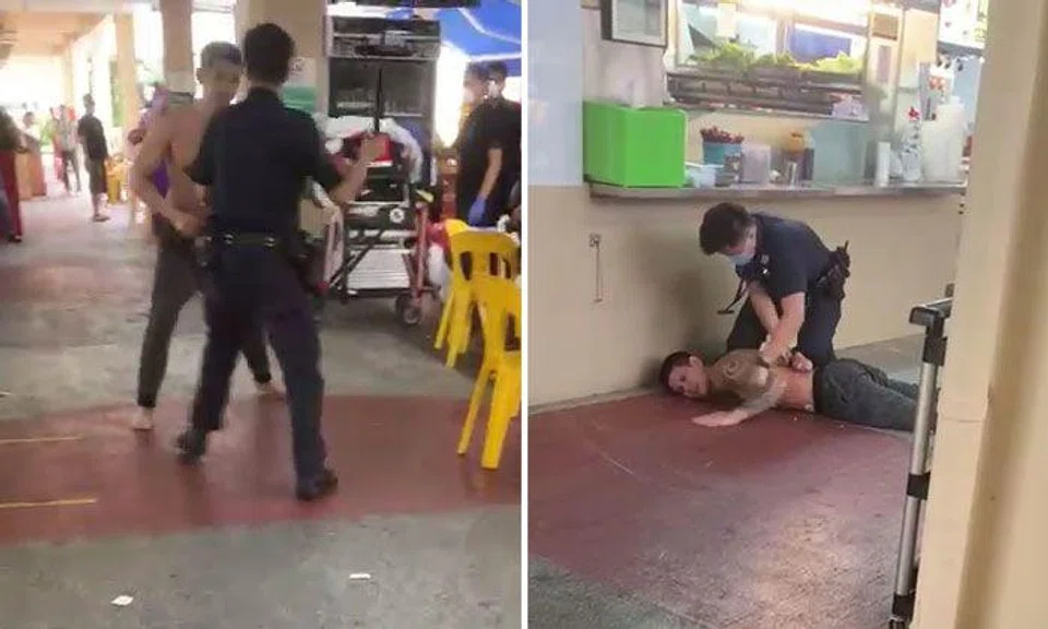Man tasered, arrested after allegedly throwing chairs at coffee shop patrons, charging at officer at French Road