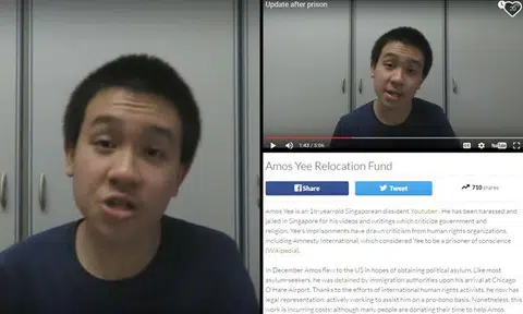 Amos Yee speaks from US jail: He is crowdsourcing for $10k to fund his legal fees and life in America